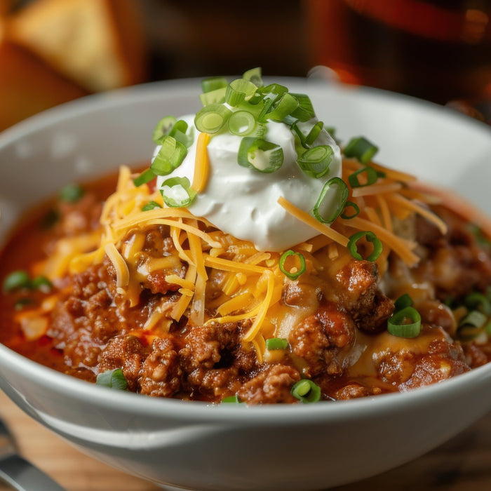 Loaded Beef Cheek Chili Potato