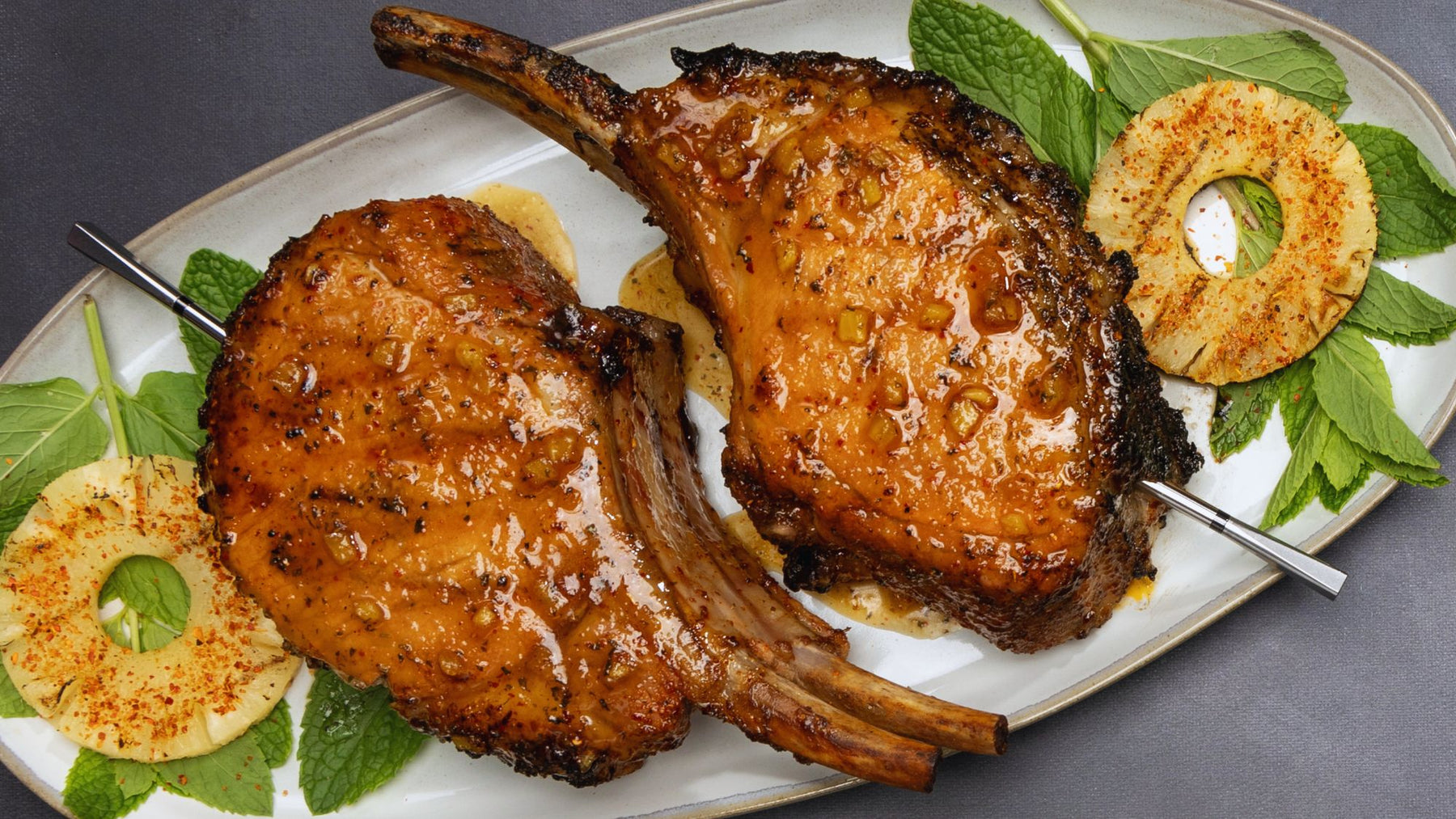 Pineapple Tajín Pork Chops